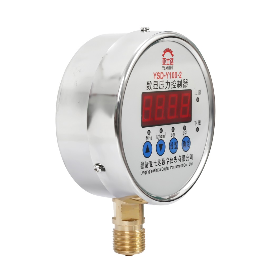 สินค้าใหม่ YSD สแตนเลส Y100 เส้นผ่านศูนย์กลางทิศทางจอแสดงผลดิจิตอลไฮดรอลิกอัจฉริยะเครื่องวัดความดันแ