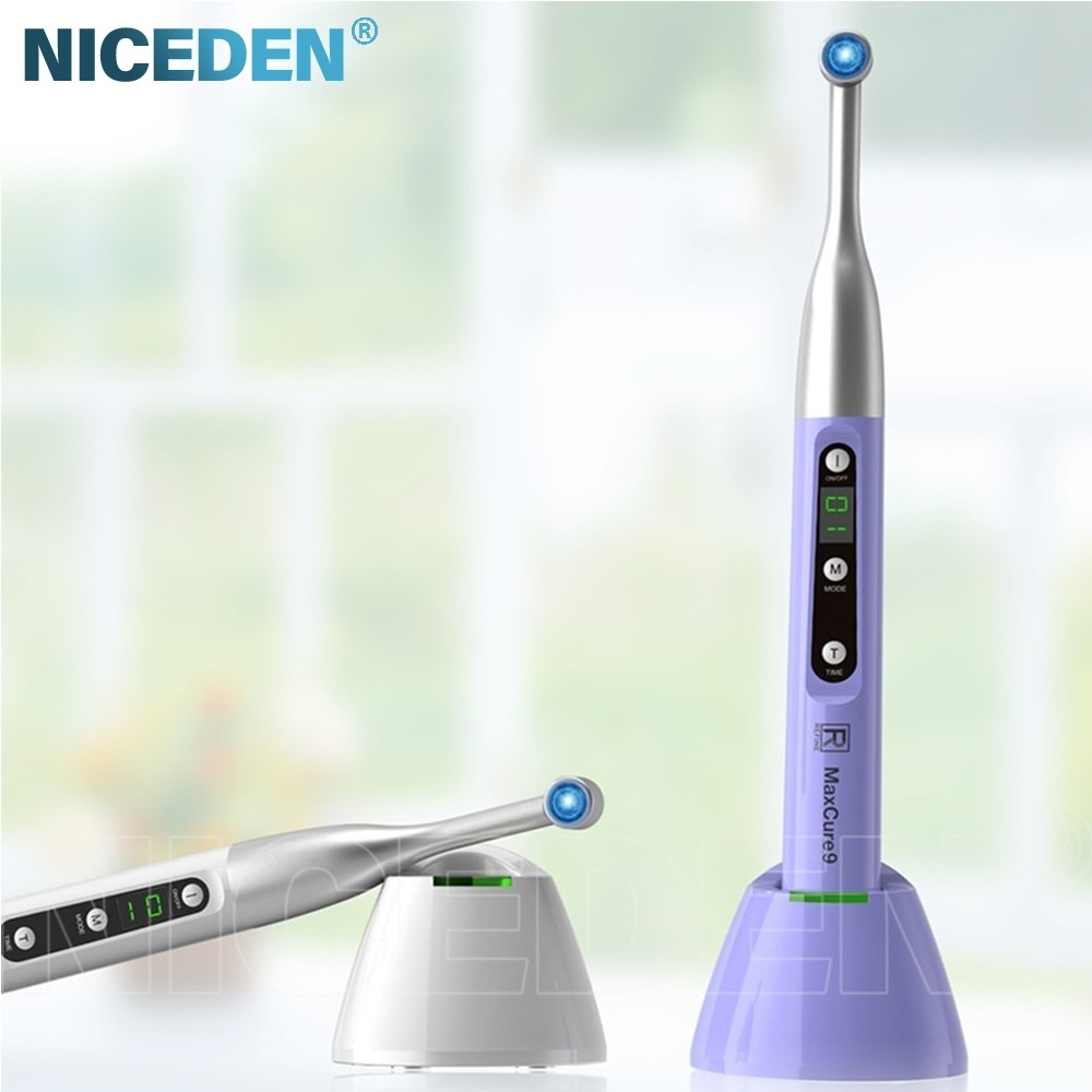NICEDEN Dental light b่ม 1 วินาที highpower bore เติมโคมไฟ MaxCure9 ความเข้มแสง 2500mW/cm2