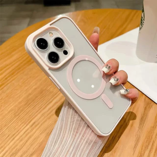 🔥เคส iPhone 17 Air 11 13 16 15 12 14 Pro Max X XR XS Max ไทเทเนียมสีเทาแม่เหล็กสําหรับ หรูหราMatte ปลอกกันกระแทก