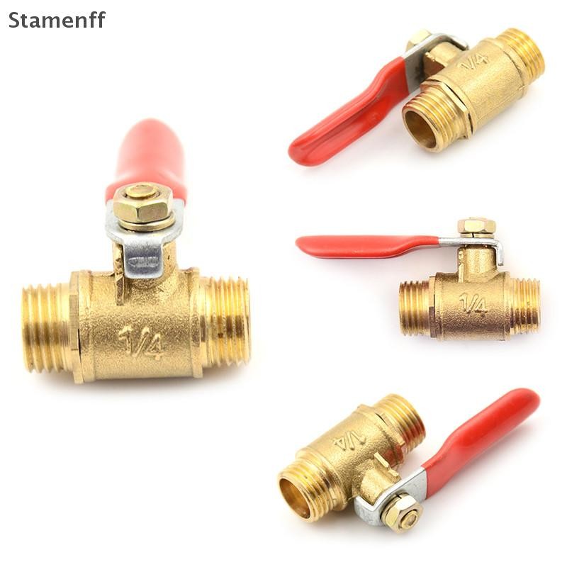 Null G1/4 ท่อชายกับชายด้ายทองเหลืองบอลวาล์วท่อเชื่อมต่อสวิทช์ null