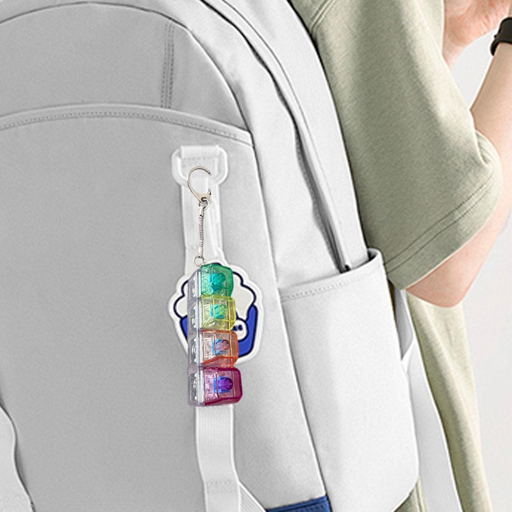 4 คีย์บอร์ดของเล่น Anti Stress Finger Fidget Decompression คีย์บอร์ดเกมพวงกุญแจ DIY ปุ่ม P1D9