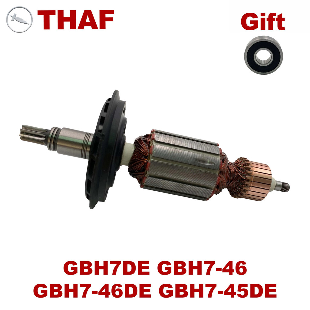 AC220-220V Armature โรเตอร์ Anchor สําหรับ BOSCH สว่านโรตารี่ GBH7DE GBH7-46 GBH7-46DE GBH7-45DE
