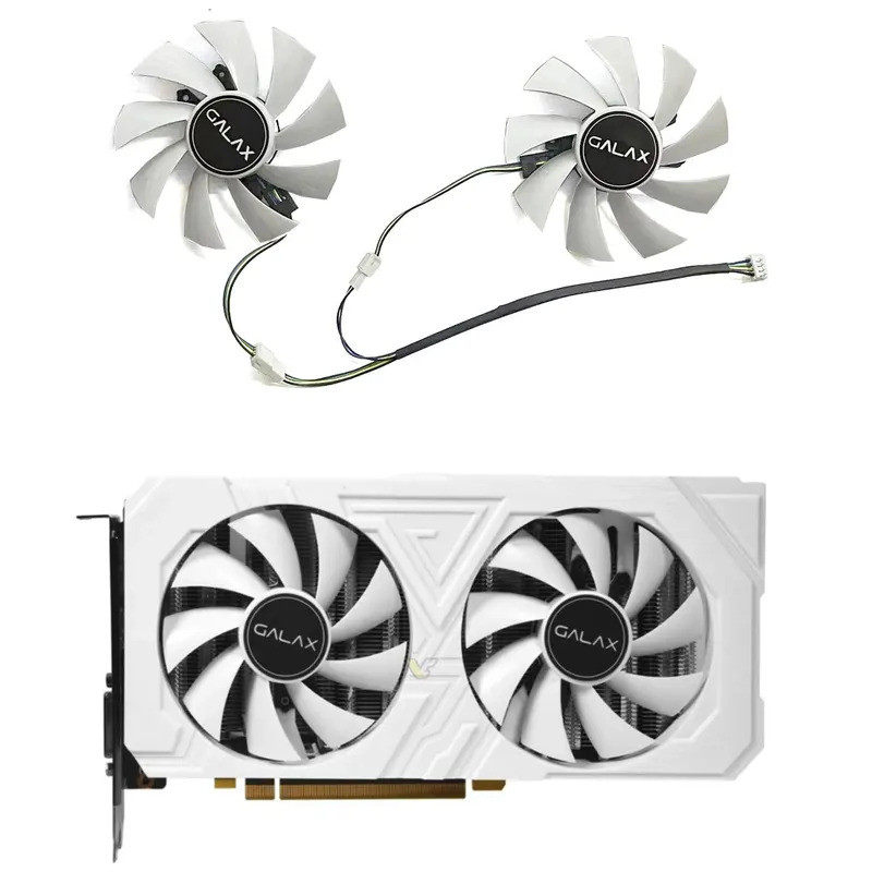 ใหม่สําหรับ GALAX GeForce RTX2060 GTX1660 1660ti 1660S EX สีขาว OC กราฟิกการ์ดพัดลม GA92S2U GA92S2H
