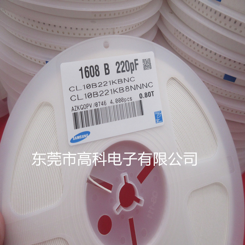 ชิปตัวเก็บประจุ 0603 221K 1608 220PF 10% 50V 180PF 680PF 510PF 390PF