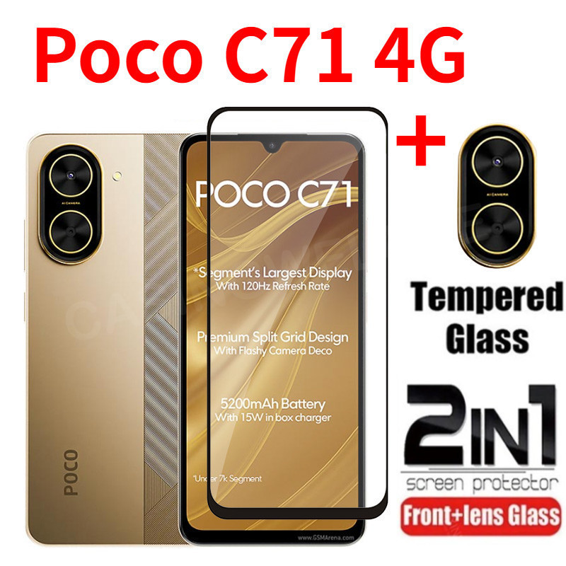 ป้องกันหน้าจอสําหรับ Xiaomi Poco C71 4G 2025 สําหรับ Poco C85 PocoC71 POCOC71 Poco C 71 2025 คลุมทั้
