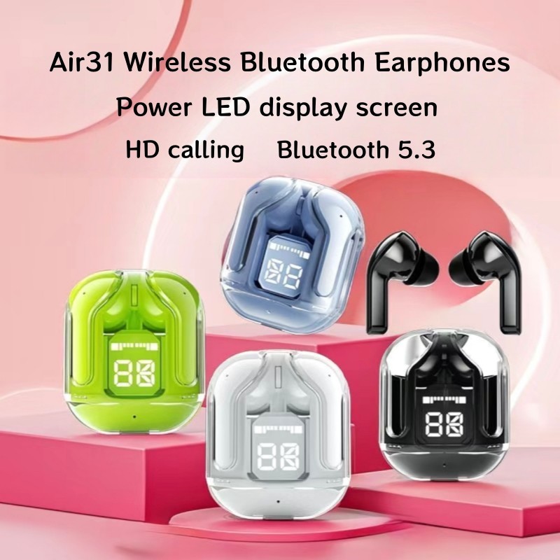 ไร้สายในหู Air31 หูฟังบลูทู ธ ใสเสียงสเตอริโอความเที่ยงตรงสูงโทรด้วยเสียง HD