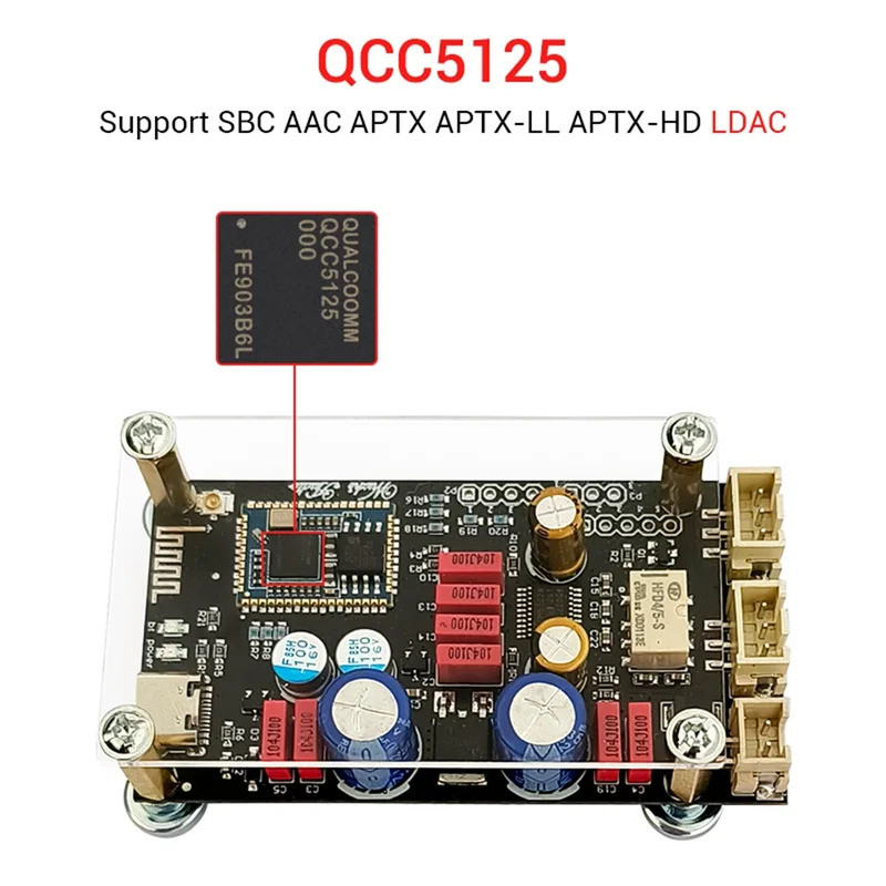 ZK-QCC QCC5125 QCC3034 บลูทูธ 5.1 lossless ถอดรหัส APTX LDAC เกรด audiophile