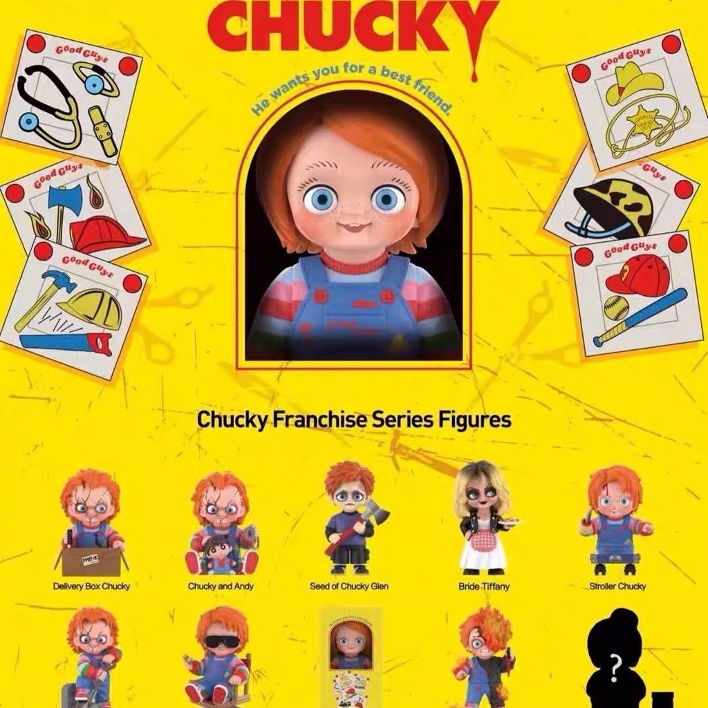 P POPMART Halloween Chucky Ghost Baby Resurrection Series ของขวัญเล่นรูปอินเทรนด์ * - & -