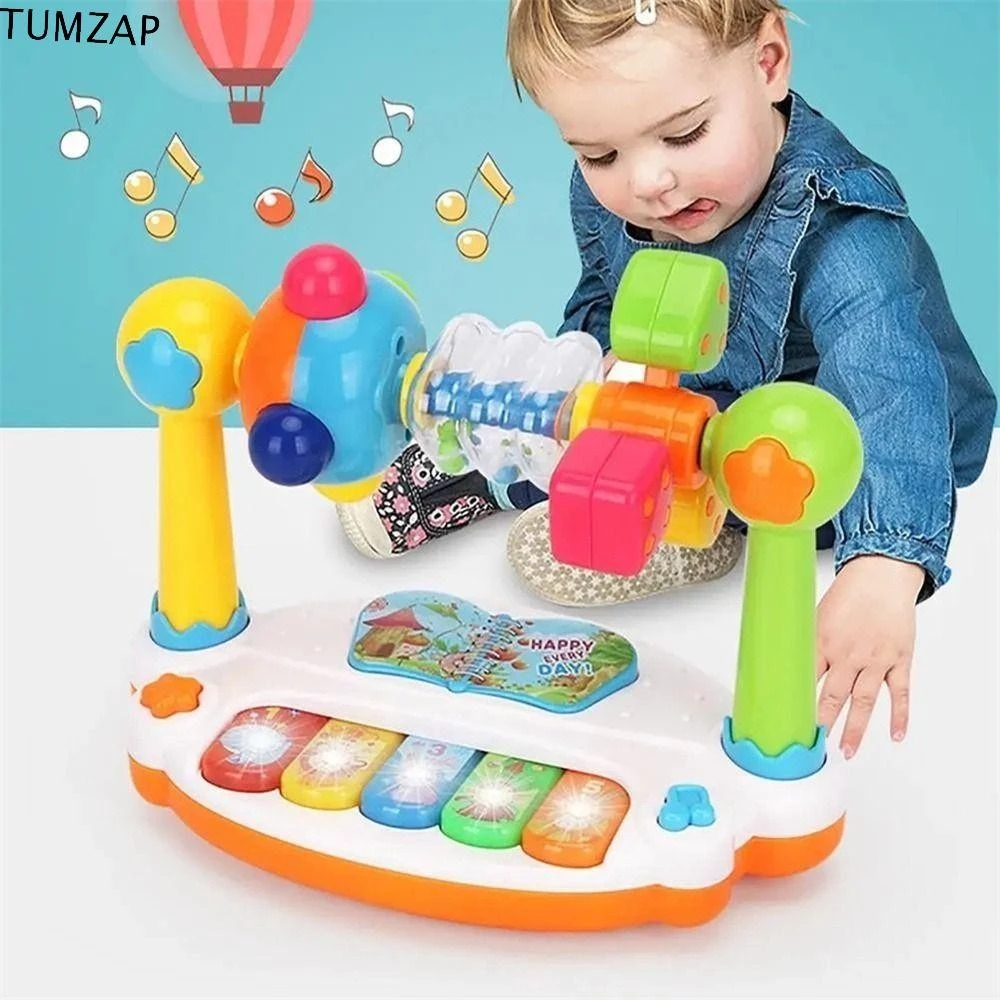 TUMZAP ของเล่นเปียโนดนตรีสัตว์สำหรับเด็ก