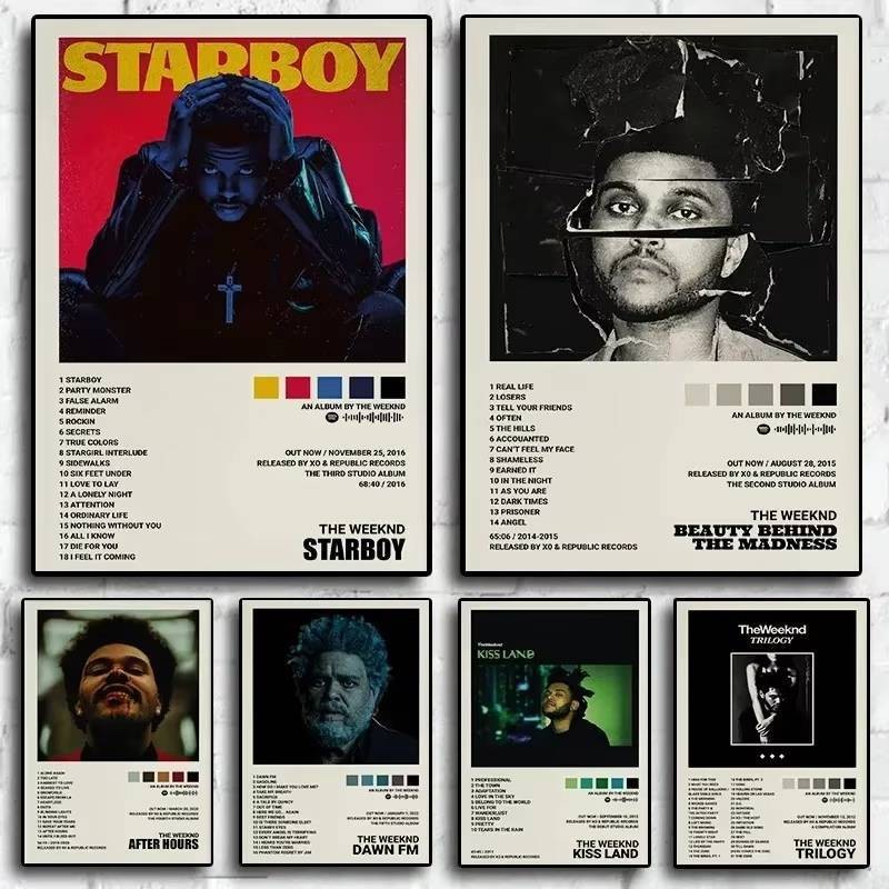 โปสเตอร์ฮิปฮอปจากอัลบั้มดนตรี "ดาว" บนผ้าใบ สำหรับการประดับตกแต่งในห้องนั่งเล่น