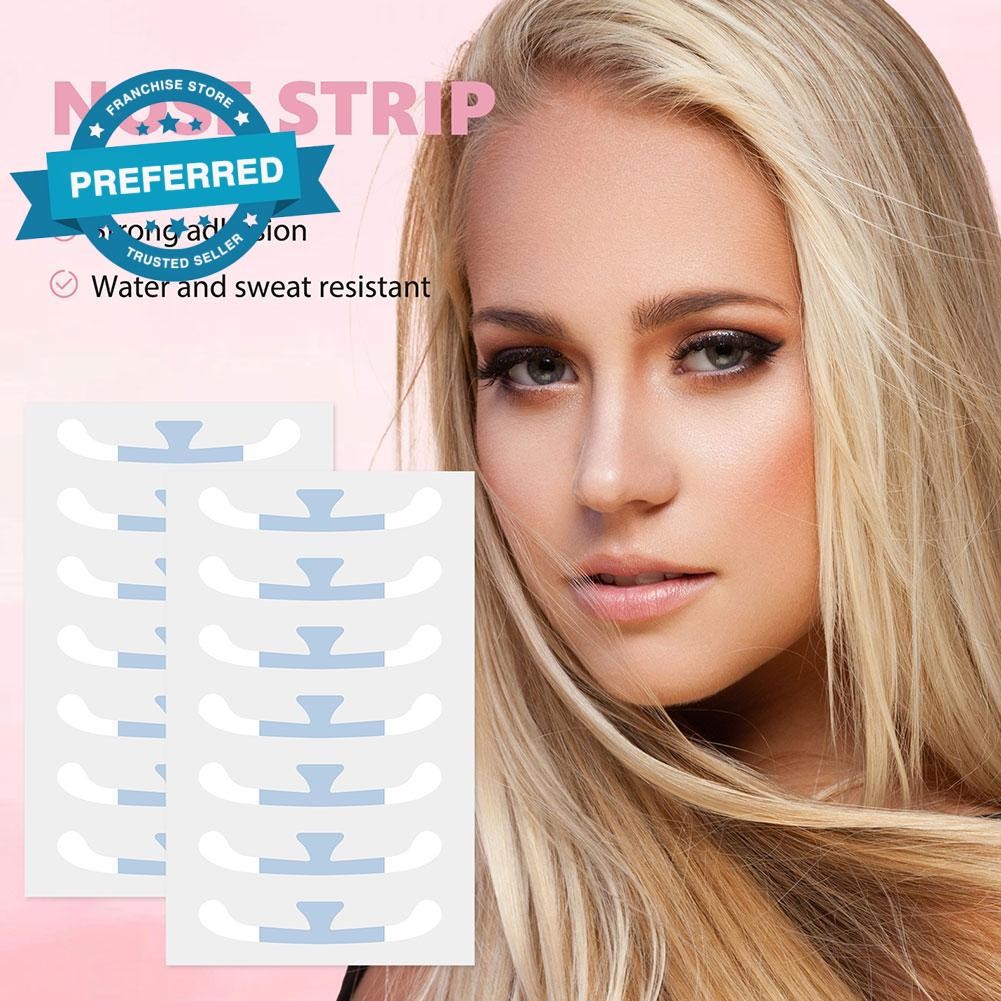 Sug แผ่นแปะจมูกธรรมชาติที่มองไม่เห็นสติกเกอร์กันน้ําจมูกจมูกแต่งหน้า N7d0