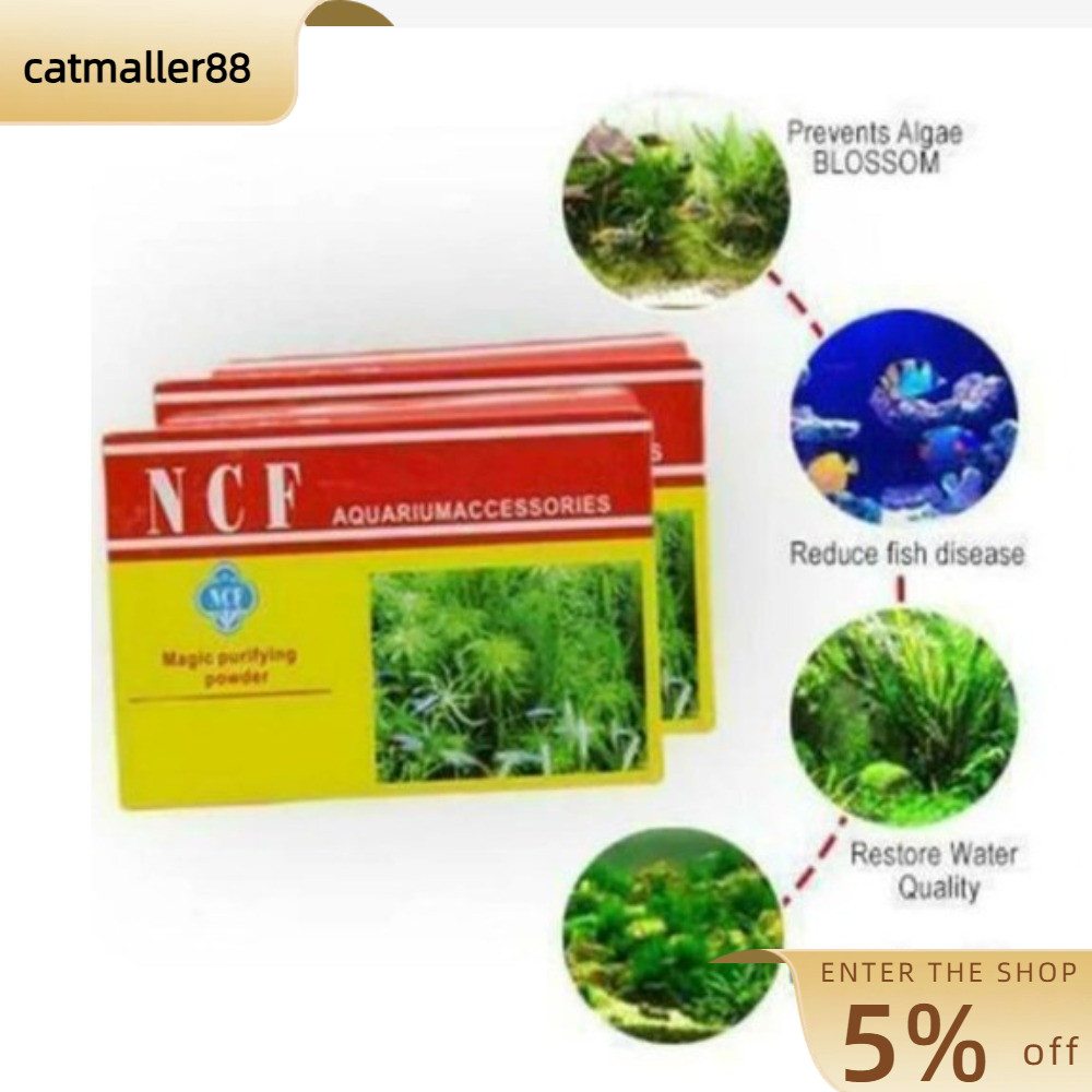 CATMALLER88 การทําน้ํา, ผงบริสุทธิ์ Eco-aquarium น้ําจืด, เครื่องฟอกอากาศตู้ปลาน้ําเค็มแบบตู้ปลาแบบ 