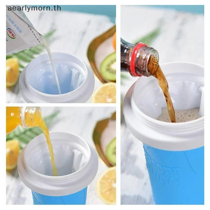 AA Slushie Cup, Slushy Maker Cup, Frozen Magic Squeeze Cups For Juice Milk Yogurt Ice Cream Make, DI