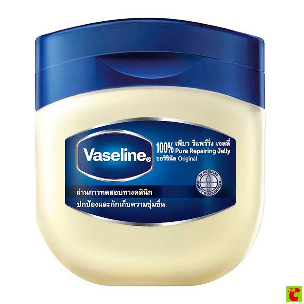 วาสลีน 100% เพียว รีแพร์ริ่ง เจลลี่ ออริจินัล ผลิตภัณฑ์บำรุงริมฝีปากและผิวกาย 100 มล.