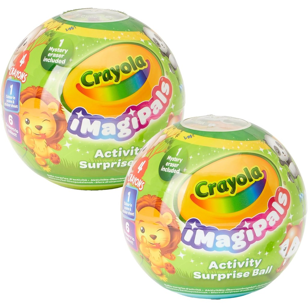 Crayola ImagiPals 2-Pack Animal Eggs - ยางลบสะสมเซอร์ไพรส์, สิ่งจําเป็นสําหรับตะกร้าสําหรับเด็ก