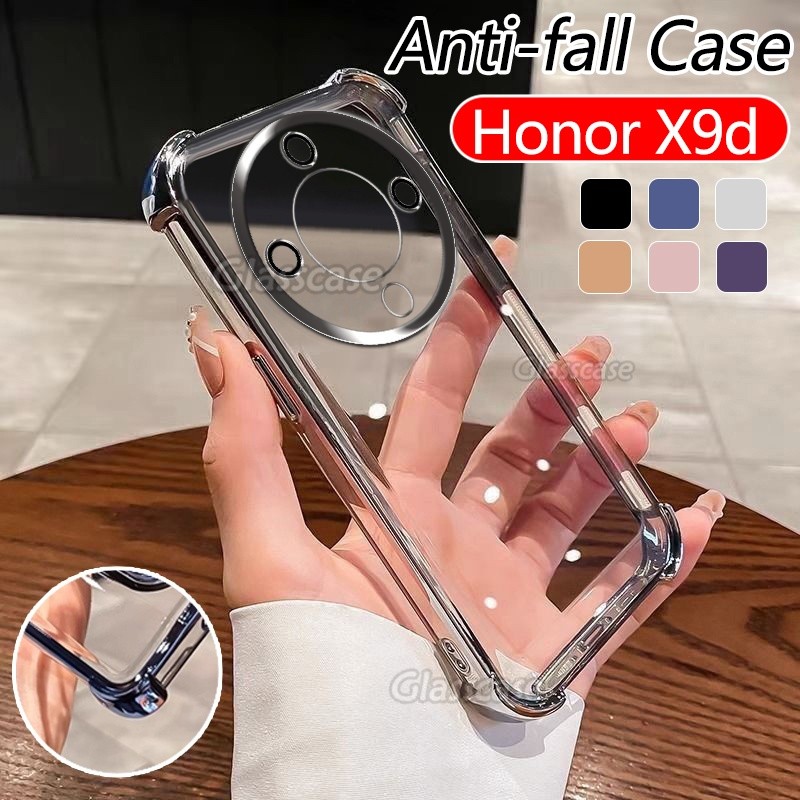 ปลอกสําหรับ Honor X9d X9c X9b X9a X9 สมาร์ท X9csmart HonorX9d X9 d 5G Clear เคสโทรศัพท์แฟชั่นคู่สี่มุม Anti Fall กันกระแทก Came เลนส์ป้องกันกรณีปกหลัง