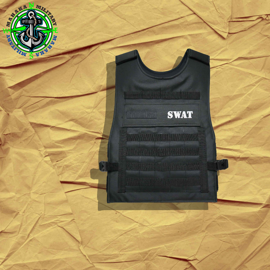 SWAT POLICE VEST เสื้อกั๊กตํารวจ เสื้อกั๊กตัว ปัก ตบ / เสื้อกั๊กกันลม ปัก swat