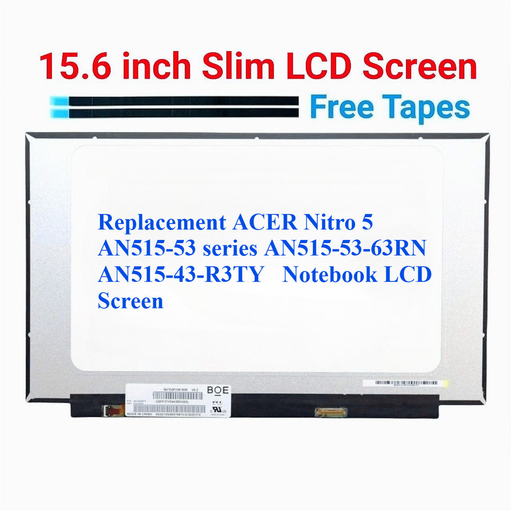 เปลี่ยน ACER Nitro 5 AN515-53 series AN515-53-63RN AN515-43-R3TY หน้าจอ LCD โน้ตบุ๊ค