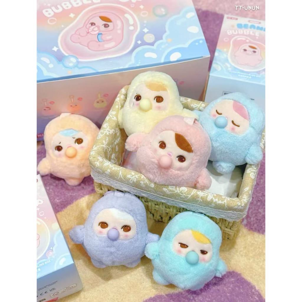 [ของแท้] POPMART PUCKY Beanie Bubble Up Series จี้ตุ๊กตากล่องตาบอดของขวัญ