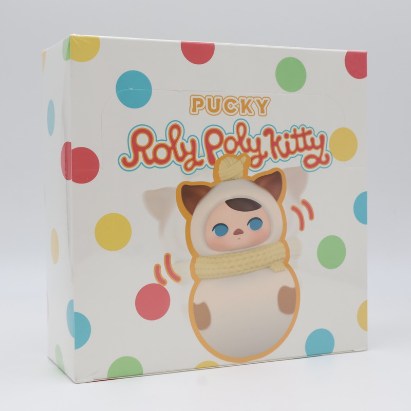 POPMART PUCKY Roly-Poly Kitty Series 12 ชิ้นกล่องตาบอดครบชุดปิดผนึก
