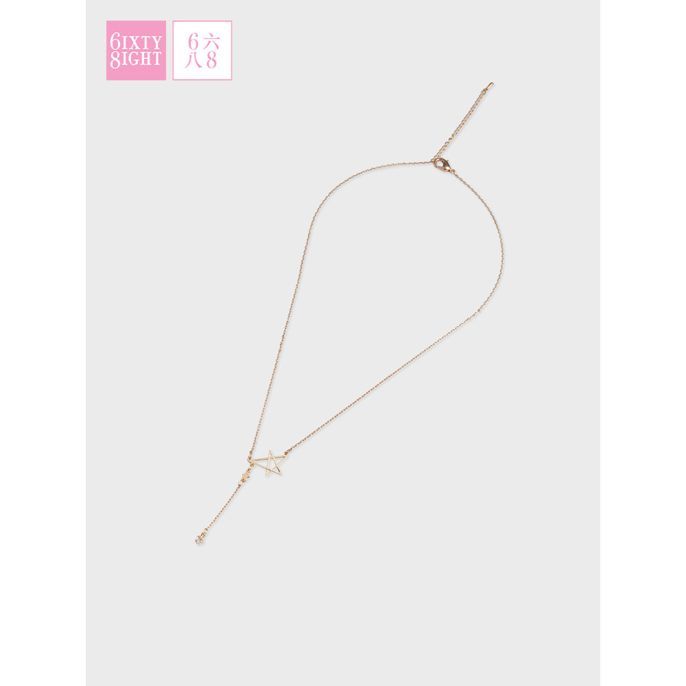 สร้อยคอดีไซน์ดาวห้าแฉกสีทองอินเทรนด์จาก 6IXTY8IGHT