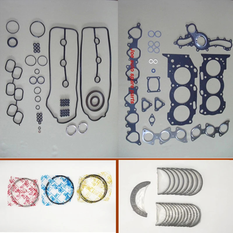 CICISHOP 1GR 1GRFE ชุดปะเก็นเต็มรูปแบบชุดเพลาข้อเหวี่ยงเชื่อมต่อแบริ่งแหวนลูกสูบสําหรับ Toyota LAND 