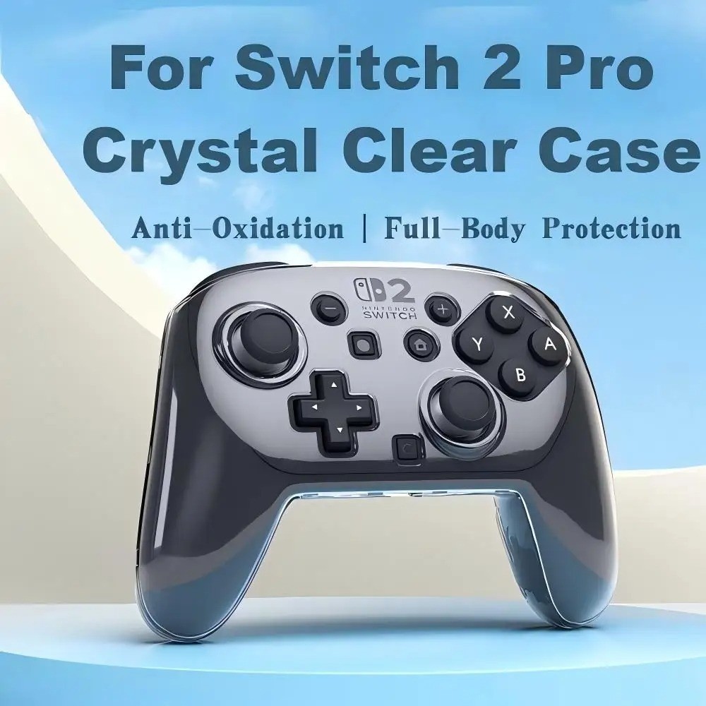 สําหรับ Nintendo Switch 2 Pro Controller คริสตัลป้องกันกรณี NS2 PRO Gaming Controller โปร่งใสแพ็คป้อ