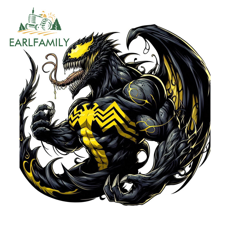 EARLFAMILY Venom อะนิเมะรถสติกเกอร์ที่น่าสนใจกันน้ํา Occlusion Scratch Campervan สเก็ตบอร์ดแล็ปท็อปไวนิล Decal แฟชั่นรถประตู Protector ราคา ถูกที่สุด ดีลบีเคเค แกลเลอรีภาพที่ 8