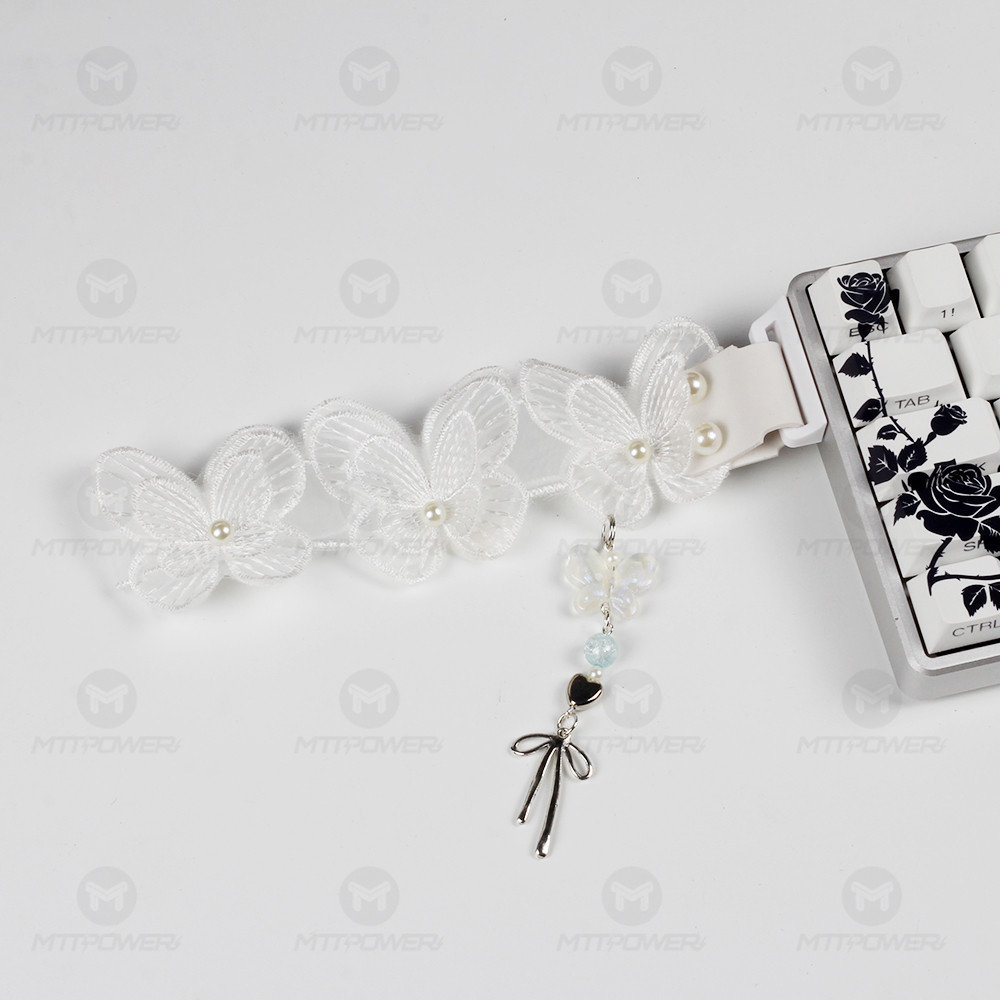 keycap anime keyboard Wooting Original ที่กําหนดเองคีย์บอร์ดลูกไม้ริบบิ้นน่ารักจี้คีย์บอร์ดอุปกรณ์ตก