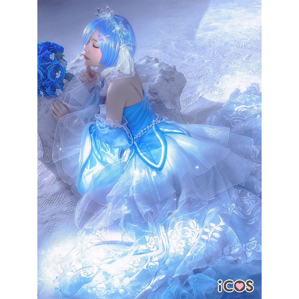 ชุดแต่งงานคริสตัล Florescent แบบ ICOS REM สำหรับคอสเพลย์