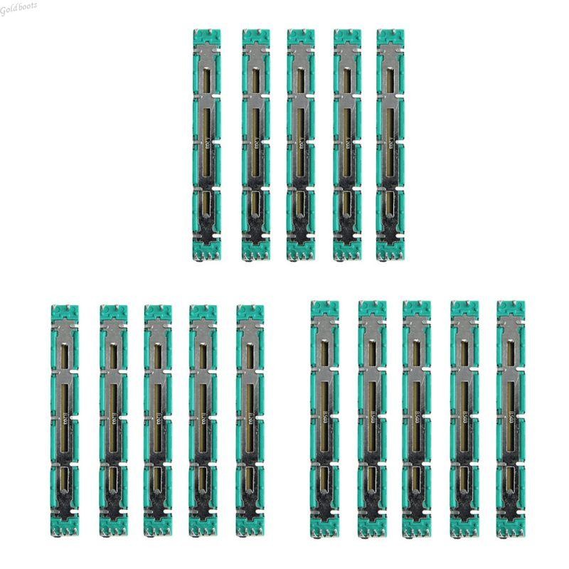 GB 5 ชิ้น Professories Potentiometer A10K A20K A50K Original Duplex Potentiometer Mixer Fader 75 มม.