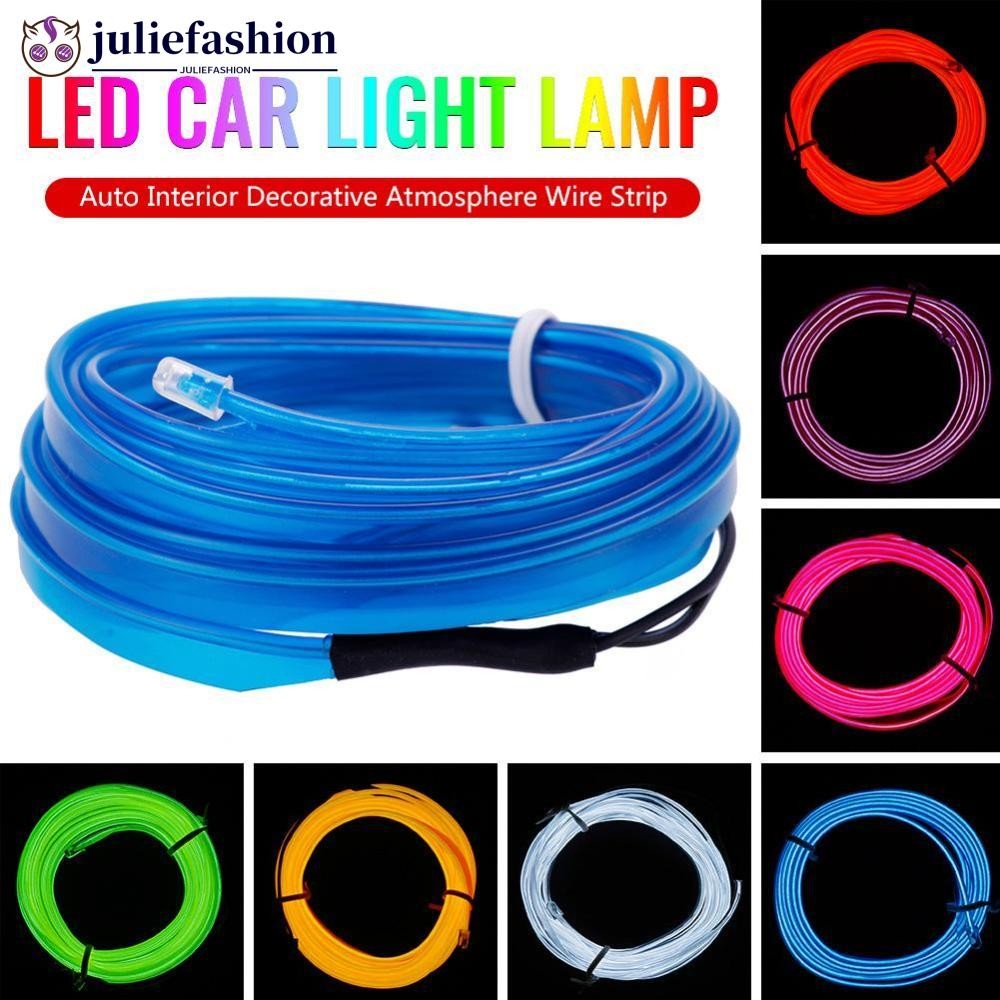 JULIEFASHION 1 M/2 M/3 M/5 M 12 V LED รถโคมไฟ Auto ตกแต่งภายในบรรยากาศแถบลวด J2K2