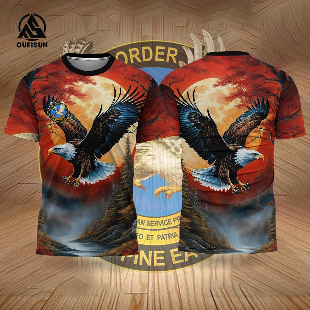 Vintage Eagles เสื้อยืดผู้ชายเสื้อแขนสั้น Eagles Fraternity เสื้อผ้าเสื้อหลวม Casual สําหรับเสื้อยืด