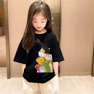 จัดส่งอย่างรวดเร็วและจัดส่งในประเทศไทยเสื้อเด็กผู้หญิงแฟชั่นน่ารักสไตล์เกาหลีรุ่นใหม่สําหรับเด็ก เสื้อยืดเด็ก