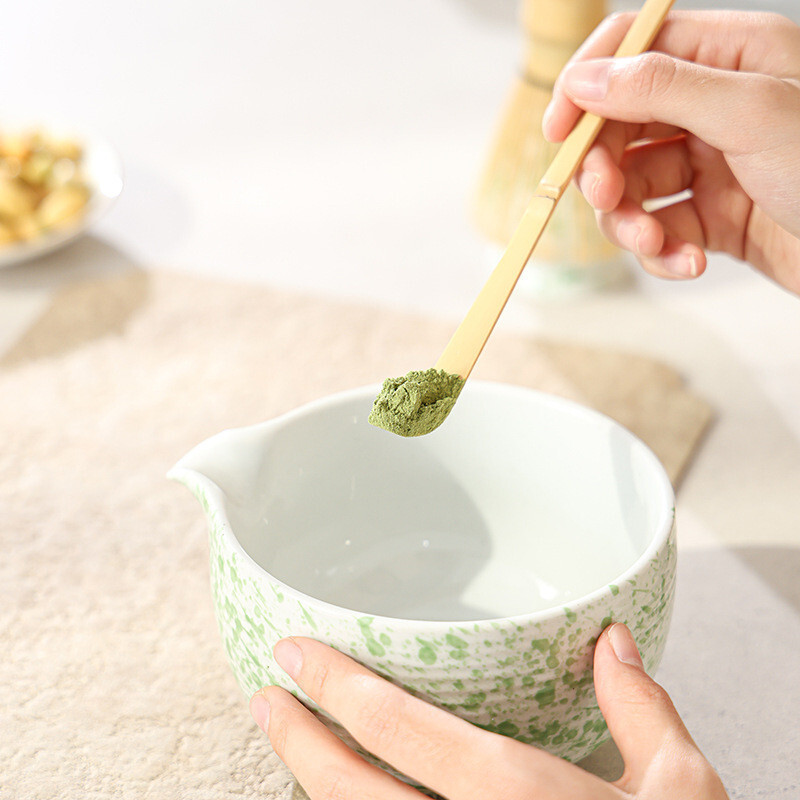 Tea Shaker Matcha Brush Baibenli Tea Shaker Stand ผสมปากชามชา Matcha Tea ToolHT99 M8L1