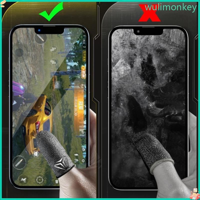 WU 1 2 คู่ปลอกนิ้วสําหรับ w กล่องเก็บป้องกันเหงื่อ Breathable Gaming Finger Gl