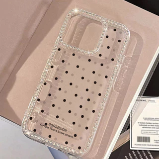 เคสโทรศัพท์มือถือ For iPhone 13 11 17 Pro Max Case For iPhone 16 15 14 12 13 pro max Air สร้อยข้อมือเพชรเต็มเส้น แวววาว
