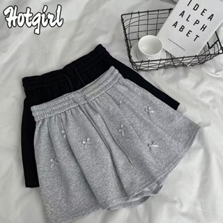 Hotgirl พร้อมส่ง กางเกงขาสั้นหญิง กางเกงขาสั้นสายฝอ การตกแต่…