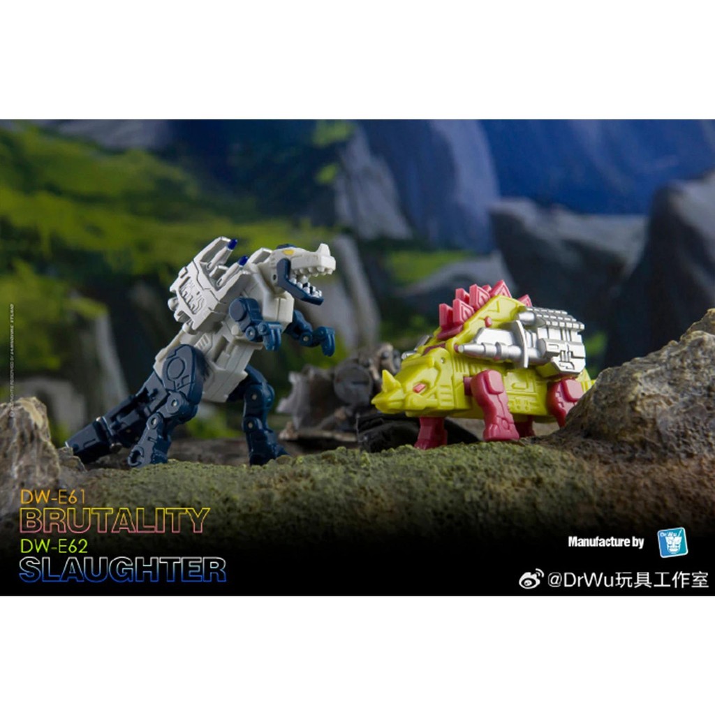 [มีในสต็อก] ดร. Wu Transformatio G1 DW-E61 BRUTALITY และ DW-E62 SLAUGHTER ชุดเทปขนาดเล็ก Mini Deform