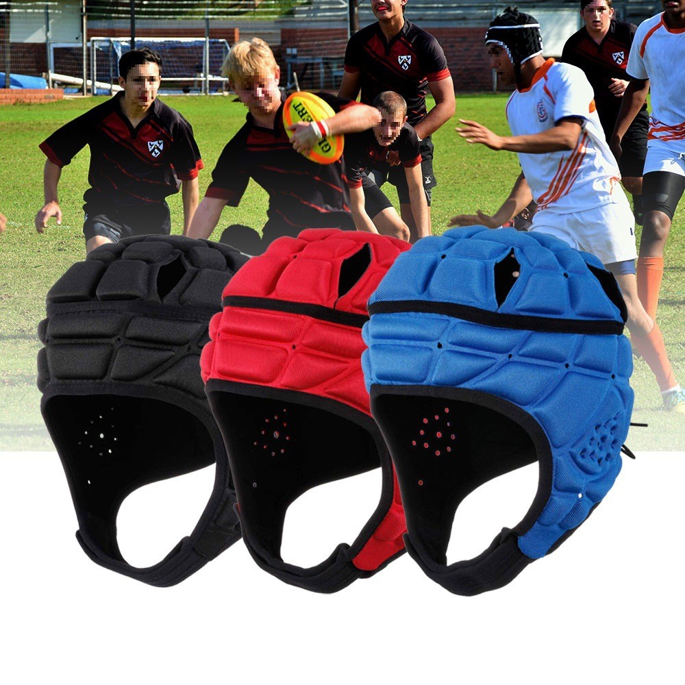 British Rugby Headguard Anti-Collision หมวกกันน็อคนุ่มฟุตบอลผู้รักษาประตูกีฬาอุปกรณ์ป้องกันหน้าผากบา