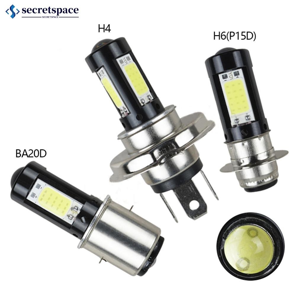 SECRETSPACE 1 PC LED ไฟหน้ารถจักรยานยนต์ H4 BA20D P15D-H6 สีขาวสูง Low Beam ไฟหน้าหลอดไฟ 12V หมอกสํา