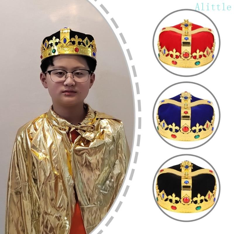 Alia King Crowns Wand Prom Dress Up สําหรับ King Birthday Dress Up อุปกรณ์ประกอบฉากภาพสนุก
