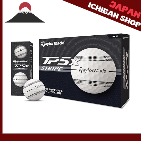 【จากประเทศญี่ปุ่น】 TAYLOR MADE TMJ24 TP5x Stripe JPN dz TP5x Stripe Golf Ball White