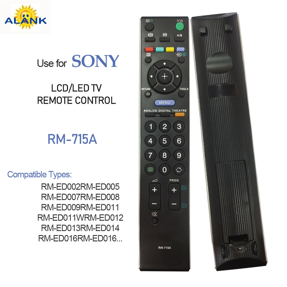 ALANK-รีโมทคอนโทรลสากลเหมาะสําหรับ รีโมททีวี SONY LCD TV รีโมทคอนโทรลไม่มีการตั้งค่า RM-715A