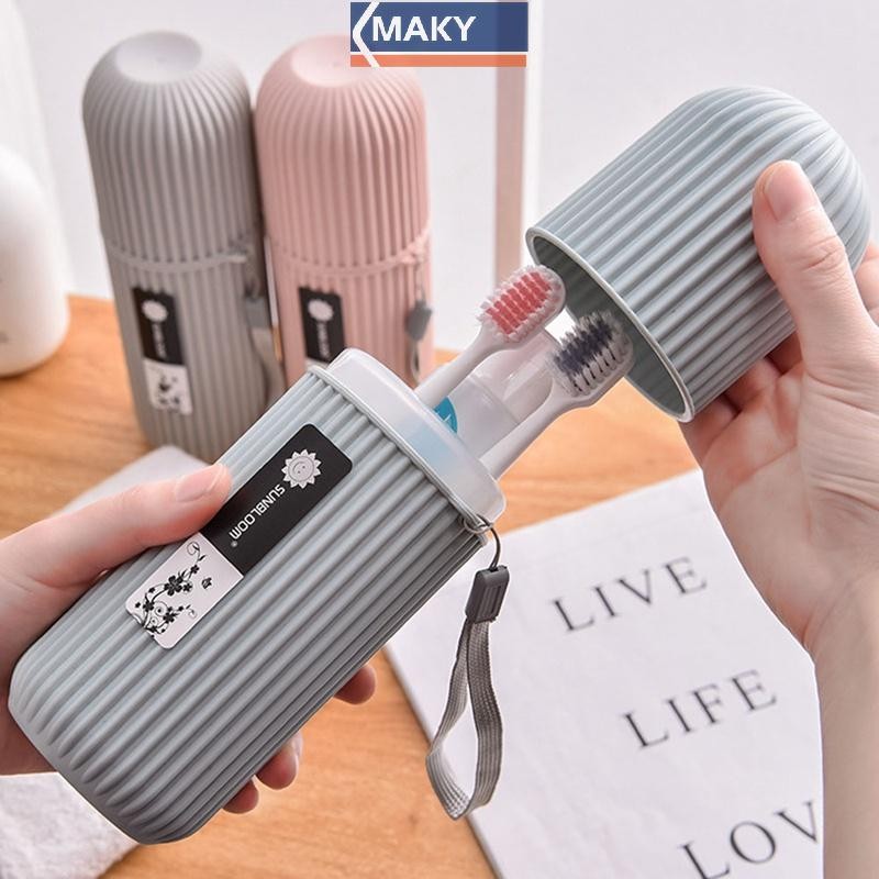 Newwellknowngrace ยาสีฟันแบบพกพาแปรงสีฟันป ้ องกันผู ้ ถือกรณี Travel Camping กล ่ องเก ็ บ TH