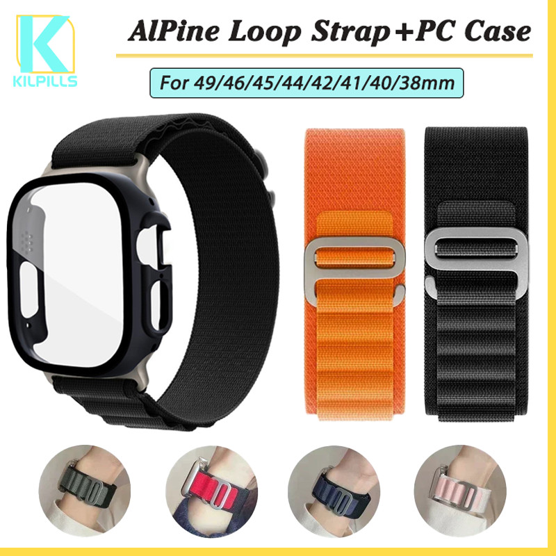 กรณีปกนาฬิกาสายไนลอน for IWatch Ultra / SE 3 2 49 มม. Apple Watch Series 11 10 9 8 7 6 46 45 44 42 41 40 มม