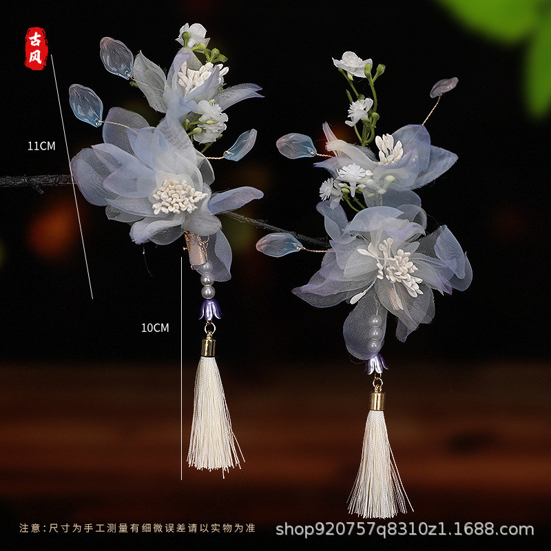 เครื่องประดับผมฮันฟูสำหรับเด็กผู้หญิง ทรงดอกไม้ สไตล์โบราณ HF747