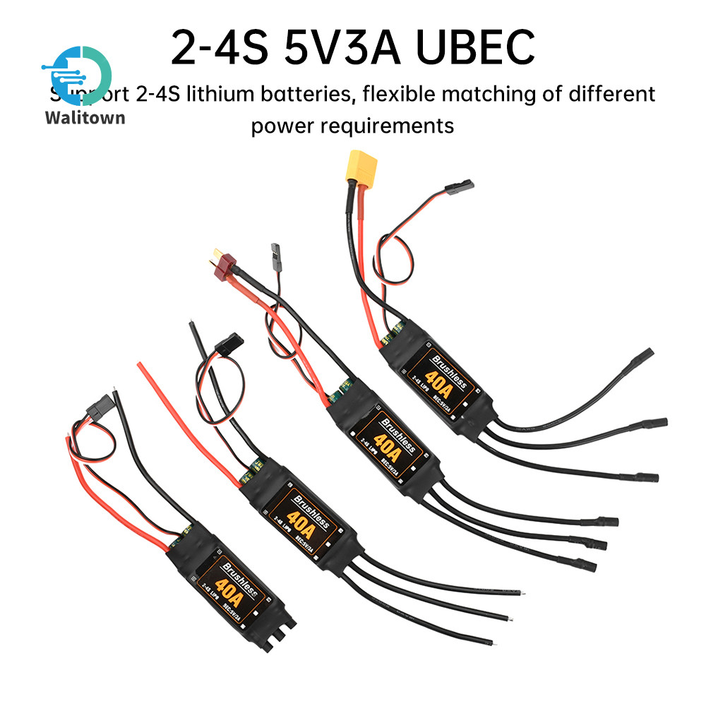 40A ESC Brushless ESC 2-4S พร้อม 5V 3A UBEC สําหรับ RC FPV Quadcopter ปีกคงที่ Aeromodelling