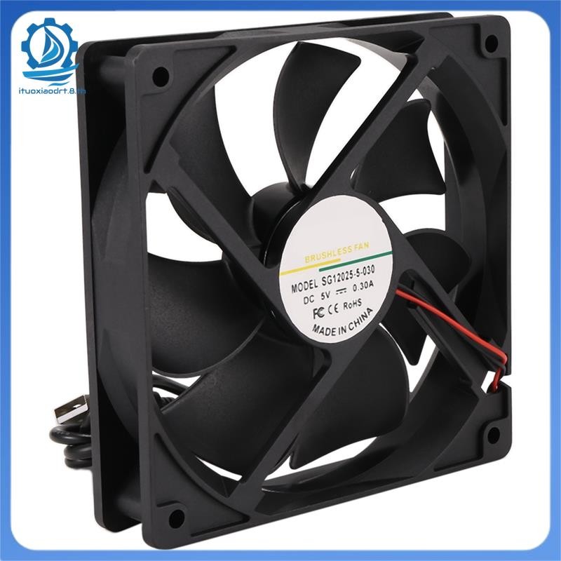 [itouoxiaodrt.8.th] 5V USB 2000RPM 12CM พัดลมระบายความร้อนคูลเลอร์ความเร็วสูงสําหรับ Iceriver KS0 KS