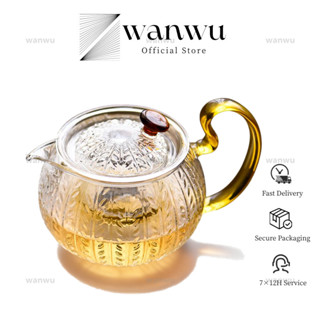 กาน้ําชาแก้วบอโรซิลิเกตโปร่งใสพร้อมตัวกรองหม้อชากังฟูทนความร…